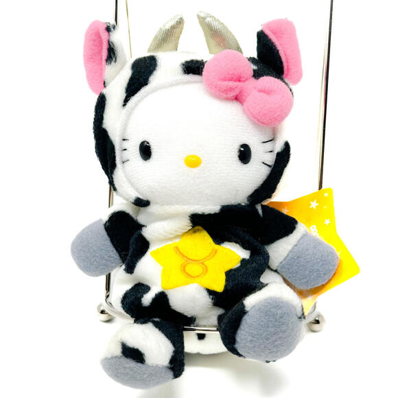 Sanrio Other - Hello Kitty Taurus Zodiac Plush 2000 Sanrio Cat Cow Bull Horoscope Vintage 6"